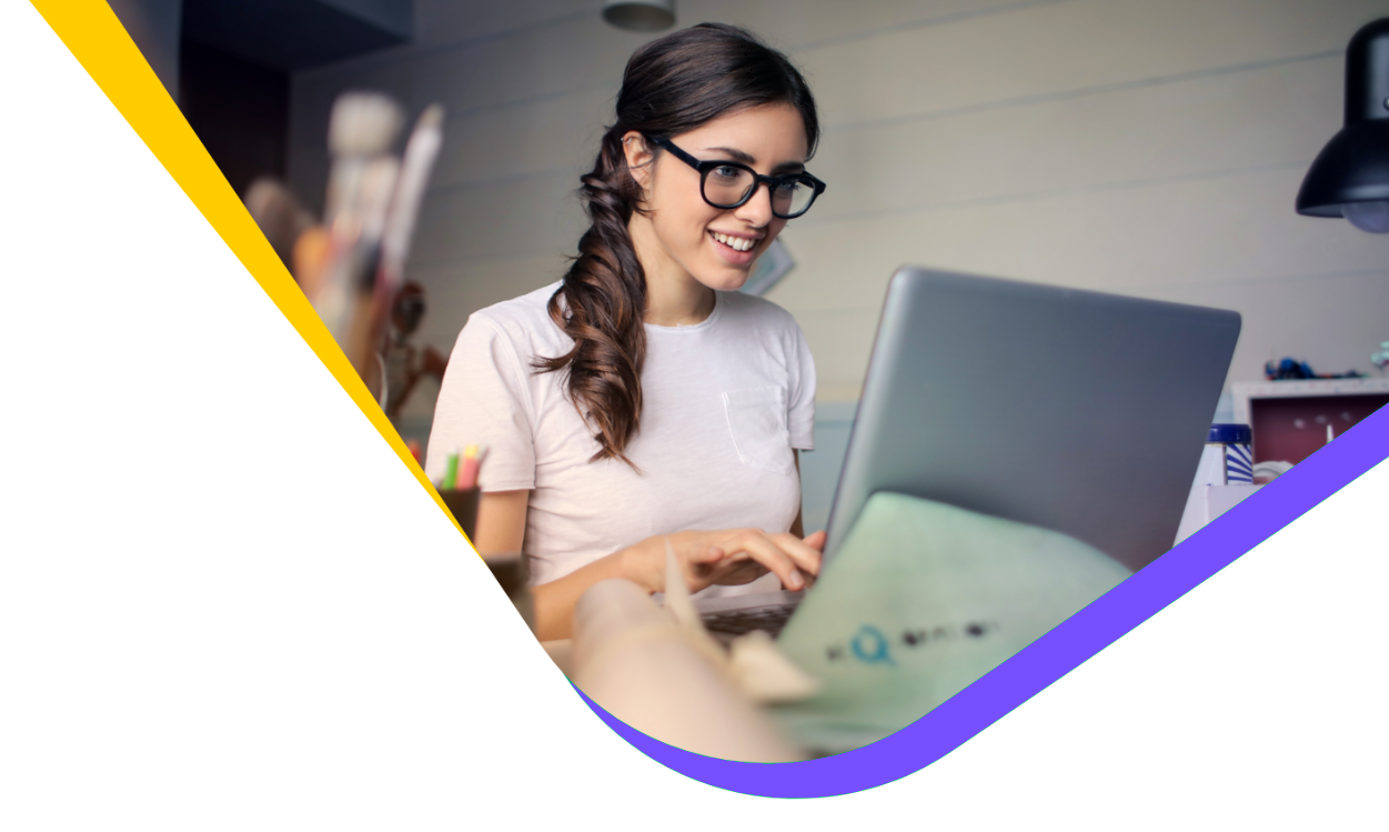 Professional woman working on laptop